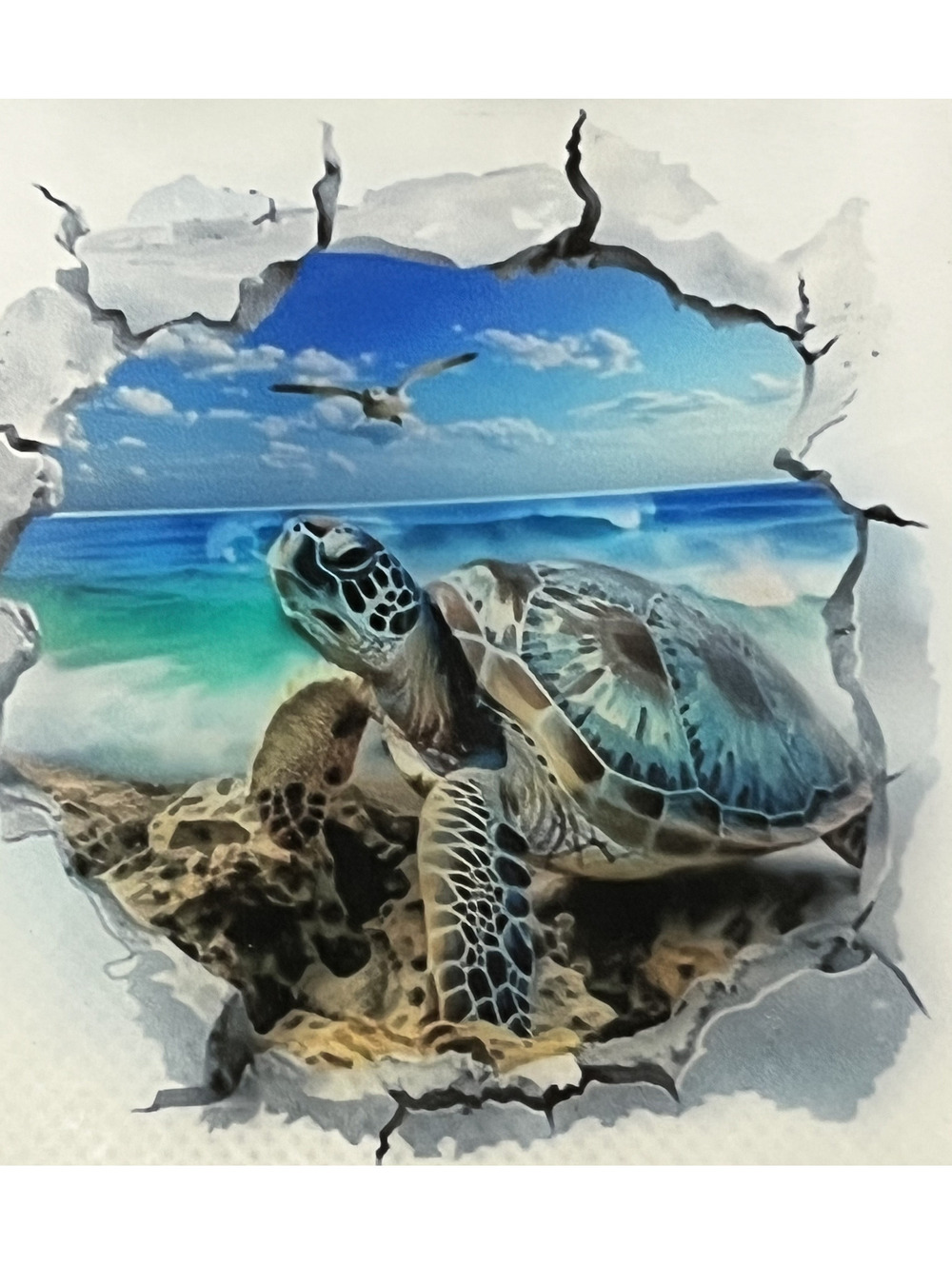 3D Sea Turtle Ocean Wall Sticker Decal waterproof - Tropical Beach Vibes